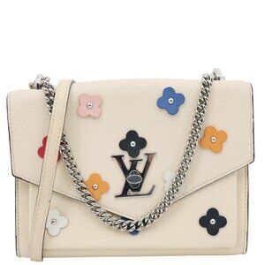 Louis Vuitton  MyLockMe Fleurs BB Leather Chain Shoulder Bag Cream